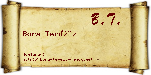 Bora Teréz névjegykártya